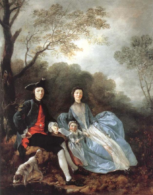 Thomas Gainsborough Self-portrait with and Daughter